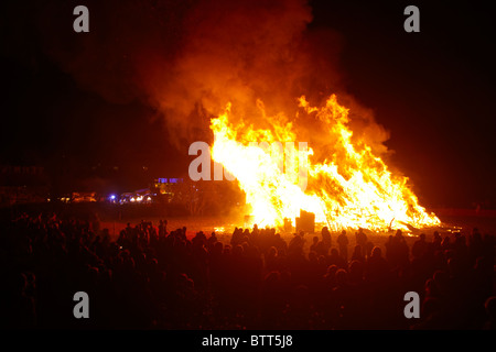 The Largest bonfire in Europe Stock Photo
