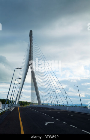 The (New) Waterford-Suir Bridge, The Longest Cable-Stayed Bridge in Ireland, County Waterford, Ireland Stock Photo