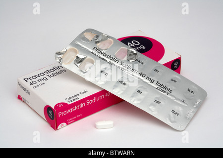 Pravastatin Sodium 40mg Tablets in blister pack Cholesterol reducing ...