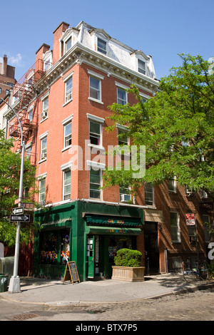 General street scene in Greenwich village Stock Photo