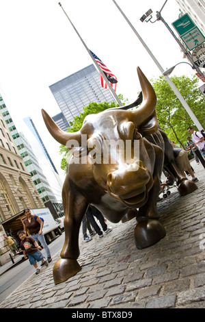 The Bull on the Bowling Green near Wall Street Stock Photo