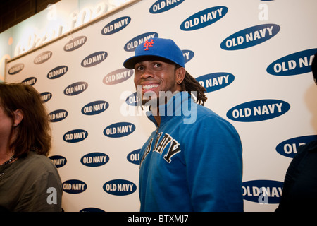 New York Met baseball shortstop Jose Reyes at a promotional appearance at Old Navy in New York Stock Photo