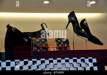 luxury window store, Louis Vuitton, Seoul, South Korea Stock Photo