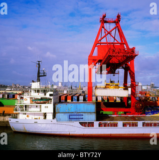 Dublin, Co Dublin, Ireland; Container Dock Stock Photo