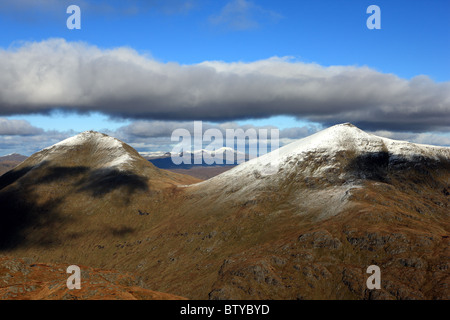 Ben More (left) and Stob Binnein (right) mountains near Crianlarich, Scotland Stock Photo