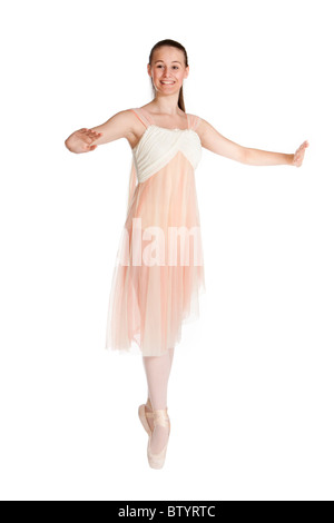 Studio shot of beautiful young ballet dancer Stock Photo