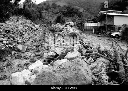 Landslide and flood Escazu Central Valley Costa Rica November 2010 Stock Photo