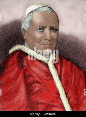 Pius IX (1792-1878). Italian pope. Stock Photo