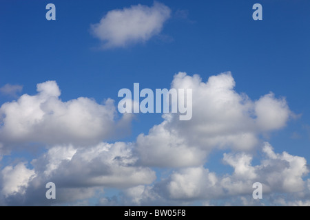 white clouds in the blue sky detail Stock Photo