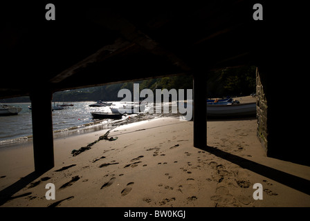 New Quay Cerdgn Wales UK Harbour Harbor Quay Sea Wall Stock Photo