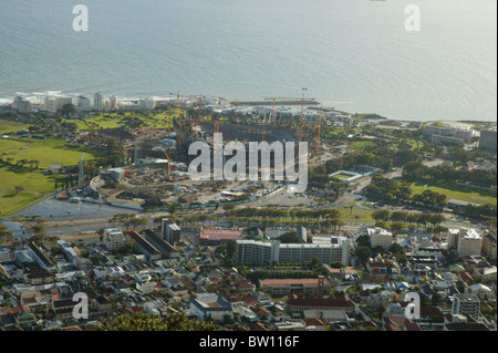 View of The Green Point Stadium under construction, in preparation for the FIFA World Cup 2010 Stock Photo