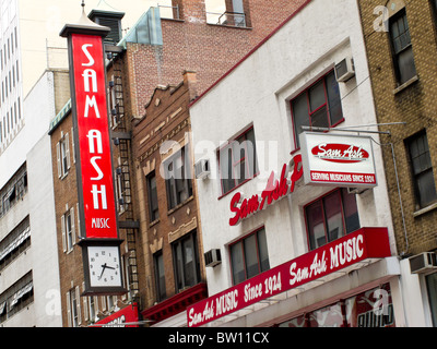 Original Sam Ash Music Store in Times Square was torn down, NYC, USA Stock Photo