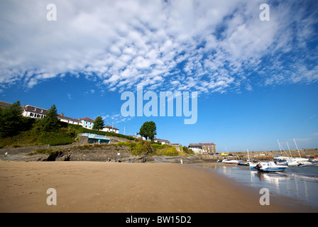 New Quay Cerdgn Wales UK Harbour Harbor Quay Sea Wall Stock Photo