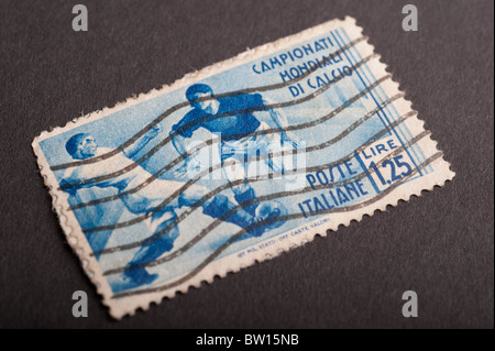 Italian Postage Stamp, Football Stock Photo