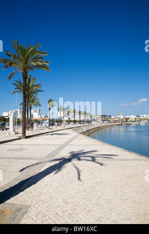The quayside next to the river Arade in Portimao, Algarve, Portugal. Stock Photo