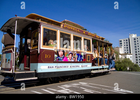 Cable car system in the city of San Francisco, California, USA. Stock Photo