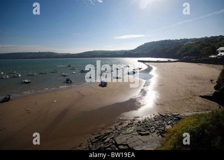 New Quay Cerdgn Wales UK Harbour Harbor Quay Sea Wall Stock Photo