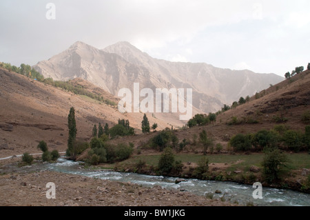 The Mukus River flowing below the Zagros mountains near the Kurdish ...