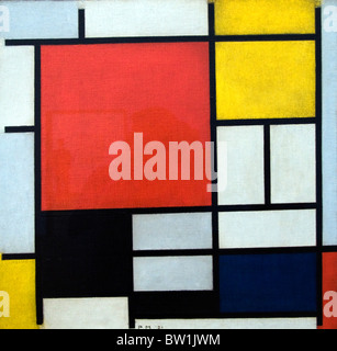 Piet Mondrian. Composition with large red plane, yellow, black, gray ...