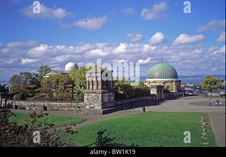 The City Observatory on Calton Hill, Edinburgh, Scotland Stock Photo