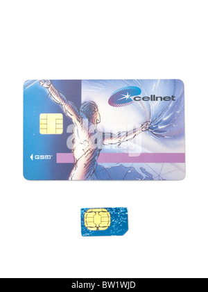 Old And New Sim Cards For Mobile Phones Stock Photo
