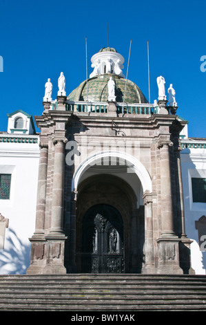 Cathedral of Quito, Plaza de Independencia, Historic Center, Quito, Ecuador. Stock Photo