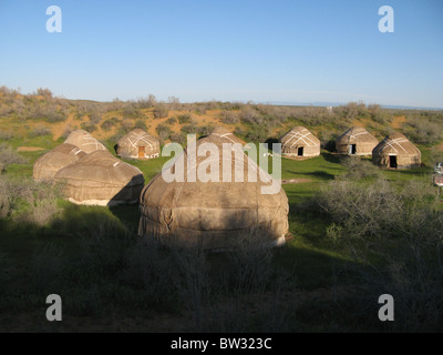 A traditional yurt in Yangikasan, Uzbekistan Stock Photo