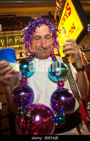 Costumed revelers during Fantasy Fest halloween parade in Key West, Florida. Stock Photo