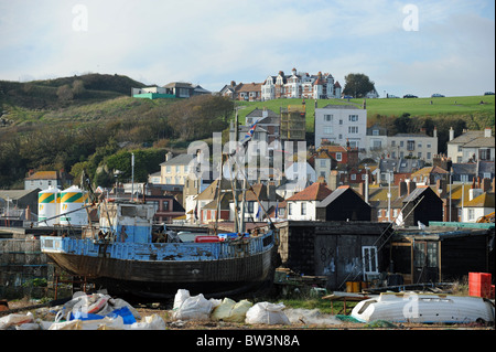The old fishing quarter of The Stade Hastings East Sussex UK Stock Photo