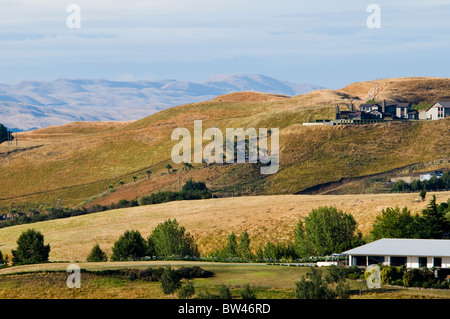 Houses,Mission Estate Winery, Napier, Bay ,Views from Sugar Loaf Hill, Tironui Drive,Taradale,Napier,New Zealand Stock Photo