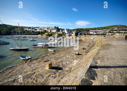 New Quay Cerdgn Wales UK Harbour Harbor Quay Sea Wall Stock Photo