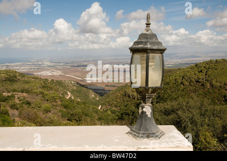 Israel, Isfiya (also known as Ussefiya), is a Druze village and local council Located on Mount Carmel, View of Haifa Bay Stock Photo