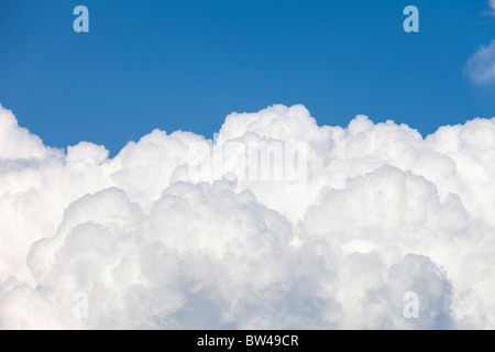 Cumulus cloud front on clear blue sky , Finland Stock Photo