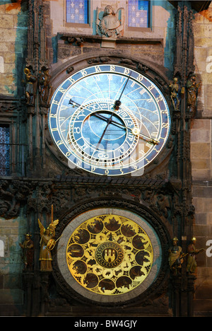 Astronomical clock in Prague Stock Photo