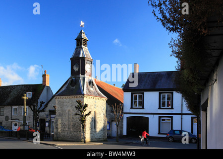 Clock tower in Mere Town Wiltshire England Stock Photo