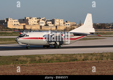 Meridian Aviation Antonov An-12 taking off Stock Photo