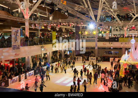 Ice Skating Rink - Westfield Shopping Centre - Shepherd's Bush - London Stock Photo