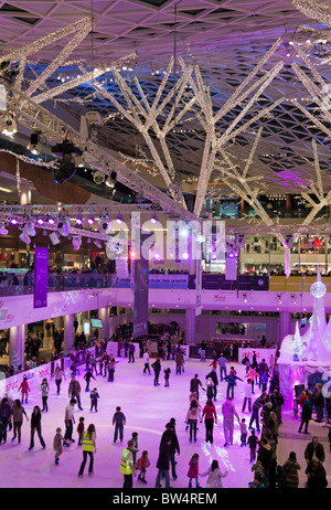 Ice Skating Rink - Westfield Shopping Centre - Shepherd's Bush - London Stock Photo