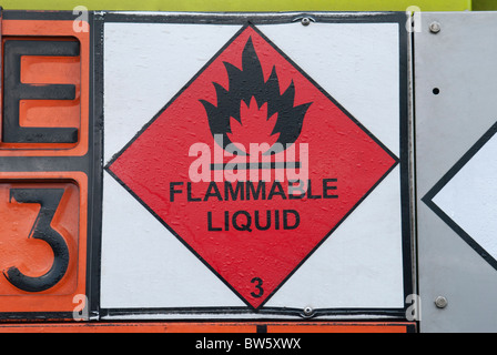Flammable Liquid Sign Stock Photo
