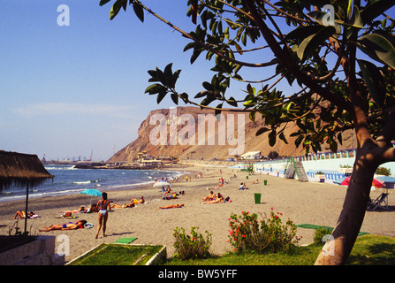 Chile, Arica, Beach Scene Stock Photo