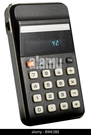 An old fashioned calculator Stock Photo