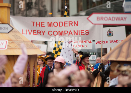 The Modern Livery Companies, The Lord Mayors Show, London, 2010 Stock Photo