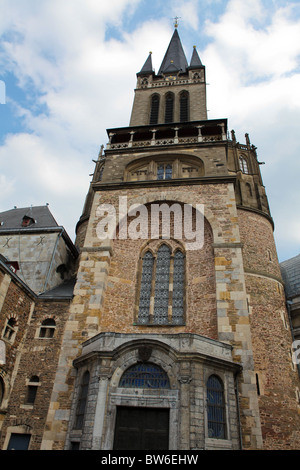 Aachen Cathedral, frequently referred to as the 'Imperial Cathedral', is a Roman Catholic church in Aachen Stock Photo