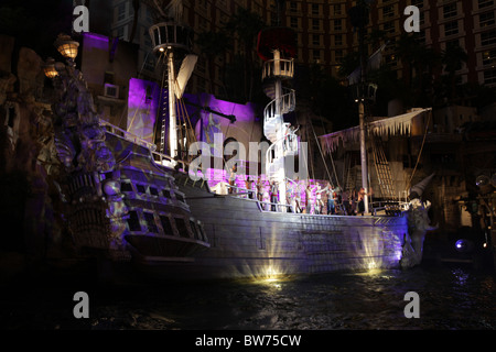 The Pirate Show at the Treasure Island Hotel, Las Vegas Strip ,Nevada, USA Stock Photo