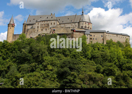 Vianden castle in Luxembourg Stock Photo