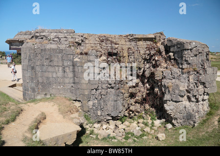 German artillery bunker at Pointe du Hoc assaulted by American Rangers ...