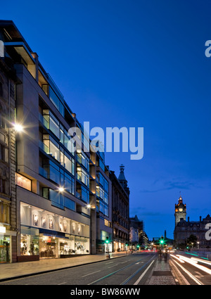 Retail and office development in Princes Street, Edinburgh. Stock Photo