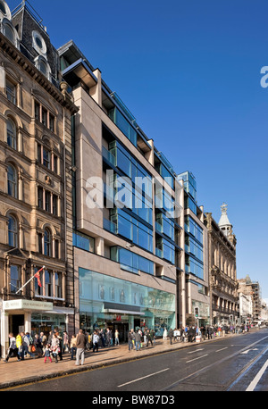 Retail and office development in Princes Street, Edinburgh. Stock Photo