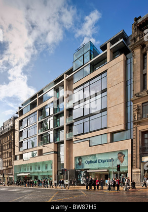 Retail and office development in Princes Street, Edinburgh. Stock Photo