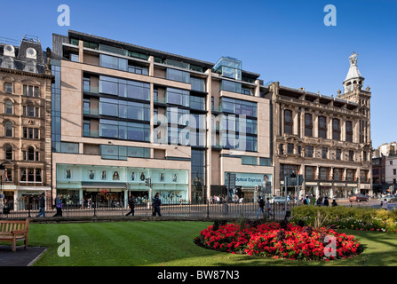 Retail and office development in Princes Street, Edinburgh. Stock Photo